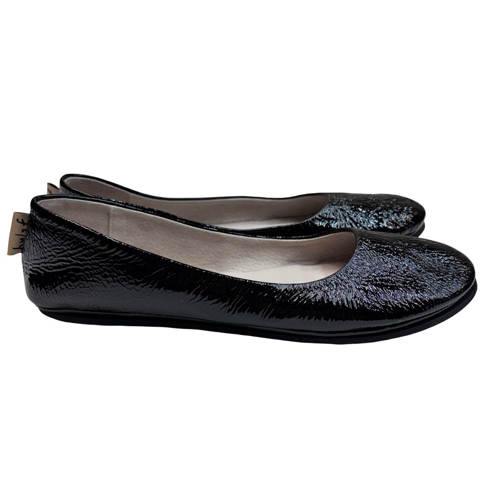 French Sole fs/ny Women's Flats Black Patent Leather Slip On Sz 8